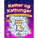 Katter og kattunger Labyrint Aktivitetsbok for alderen 3-5, Dyregåter for barn Kognitiv utvikling: Hjerneøvelser og spill for barn
