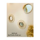 kattuna Wall Art Boncuklu Makrome Ayna Duvar Dekorasyon Ürünü Zrn044