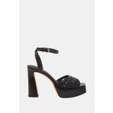 Katy Perry The Steady Ankle Strap Kadın Siyah Hasır Topuklu Sandalet