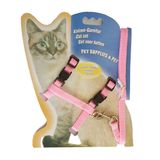 Katzen-Garnitur 1 x 120 cm Düz Renk Pembe Kedi Göğüs Tasma