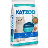 Katzoo Kısırlaştırılmış Yetişkin Kedi Kuru Maması 1,5 Kg Somonlu Premium Kalite