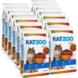 Katzoo Yetişkin Kedi Kuru Mama 1,5 Kg x 12 | Tavuklu Gurme | Ekonomik Çoklu Paket - 1,5 Kg x 12 Adet