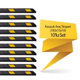 Kauçuk Araç Stoperi 183x15x10 cm 10 Adet İndirimli Set