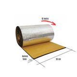 Kauçuk Bant Oto Ses Yalıtımı 9Mm Alüminyum Folyolu 30 Cm X 10 Metre