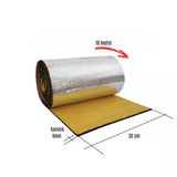 Kauçuk Bant Oto Ses Yalıtımı 9Mm Alüminyum Folyolu 30Cm X 10 Metre – Araç Ses Ve Isı İzolasyon Bandı