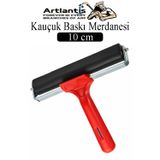 Kauçuk Baskı Merdanesi 10 Cm Metal 1 Adet Plastik Linol Baskı Merdanesi Silindir Rulo Merdane Vinil Baskı Yapıştırma