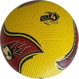 Kauçuk Futbol Topu No:4 Her Zemine Uygun Maç Topu (Beton-Toprak-Çim) - Kırmızı