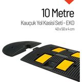 Kauçuk Hız Kesici, Yol Kasisi 4 Bantlı - 10 Metre Set