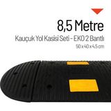 Kauçuk Hız Kesici, Yol Kasisi 50 x 40 x 4,5cm - EKO 2 Bantlı - 8,5 Metre
