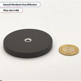 Kauçuk Kaplı Neodyum Mıknatıs – 66X9MM – M8 Vidalı