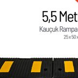 Kauçuk Rampa, Otopark Rampası, Kaldırım Rampası 25 x 50 x 4 cm 5,5 Metre