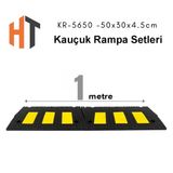 Kauçuk Rampa Set, Otopark Rampası, Kaldırım Rampası 50x30x4,5 cm 1 Metre