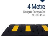 Kauçuk Rampa Set, Otopark Rampası, Kaldırım Rampası 50x30x4,5 Cm 4 Metre