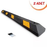 Kauçuk Stoper Ankara Kauçuk Araç Durdurucu Kauçuk Otopark Stoperi 184X16x10 Cm (2 Adet)