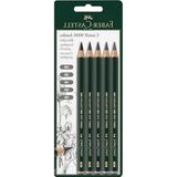 Kauçuk Uçlu Hb Jumbo Set Kurşun Kalem, Faber-Castell Castell 9000