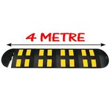 Kauçuk Yol Kasisi Hız Kesici Kasis Kauçuk Şaseli Trafik Yol Kasisi 4 Metre (50X50 Cm)