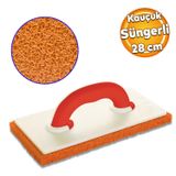 Kaucuklu Sungerli Plastik Mala 28 Cm Ince Siva Perdah Fayans Yuzey Temizlik Malasi