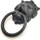 Kaufhier Antika Tarz Dekoratif Pirinç Aslan Kapı Tokmağı, Taktak 102X130 Mm, Oksit