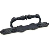 Kaufhier Antika Tarz Dekoratif Pirinç Dar Yan Çekme Kapı Kolu 225X37 Mm, Oksit
