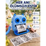 Kaufhier Çocuklar Için Termal Baskılı Dijital Fotoğraf Makinesi Ön ve Arka Kameralı