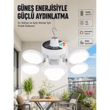 Kaufhier Güneş Enerjili Katlanabilir 5 Kanatlı Solar Bahçe Lambası
