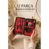 Kaufhier Paslanmaz Çelik Uçlu 17 Parça Profesyonel Manikür ve Pedikür Seti