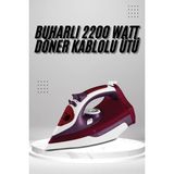 Kaufhier Seramik Tabanlı Kırmızı 2200 Watt Şok Buharlı Ütü
