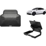 Kaufhier Tesla Model Y / 3 Standart ve Juniper Uyumlu Orta Konsol Kartlık ve Bozuk Para Kutusu Iç Trim Siyah