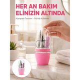 Kaufhier Tırnak Bakım Manikür Pedikür Seti 4 Parça Pembe Pratik Günlük Kullanım Yeni Nesil