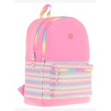 Kaukko Brush Üç Bölmeli Kız Çocuk Pembe Çok Renkli Okul Çantası - K1823
