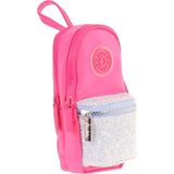 Kaukko Çanta Şekilli Kız Çocuk Üç Bölmeli Kalemlik - Pembe - Taşlı - K2722 - Pembe - Turkuaz