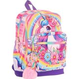 Kaukko Dört Bölmeli (Kız Çocuk - Pembe Mor - Unicorn Baskılı) - Ilkokul Okul Sırt Çantası - L5249 - Pembe - Mor