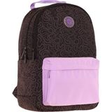 Kaukko Double Colors Üç Bölmeli Kız Çocuk Okul ve Günlük Sırt Çantası - Siyah Lila - K1840