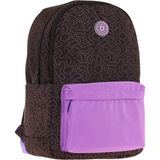 Kaukko Double Colors Üç Bölmeli Kız Çocuk Okul ve Günlük Sırt Çantası - Siyah Mor - K1837 - Siyah - Mor