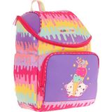 Kaukko Iki Bölmeli Ergonomik Kız Çocuk Okul Çantası (Sarı Mor - Dondurma Baskılı) - L5247 - Sarı - Mor