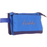 Kaukko İki Bölmeli Mavi Love Baskılı Kız Çocuk Akordion Kalem Çantası - K2673