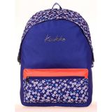 Kaukko K1664 Navy Blue Flowers Hat Sırt Çantası