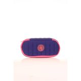 Kaukko K2624 Navy Blue Quilted Özel Bölmeli Kalem Çantası