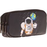 Kaukko Kıds 3 Bölmeli Kalem Çantası(Toys Astronautl8253