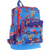 Kaukko Kids Dört Bölmeli Erkek Çocuk Silikon Aksesuarlı Mavi Kırmızı Ilkokul Çantası - Mavi - Kırmızı