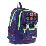 Kaukko Kids Erkek Çocuk Armalı Kamyon Desenli İlkokul Okul Sırt Çantası (Dört Bölmeli) - Lacivert Ye