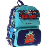 Kaukko Kids Erkek Çocuk Süpar Köpekbalığı Baskılı Okul Çantası - Yeşil - Lacivert - Surf - L5354