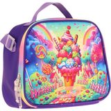 Kaukko Kids Kız Çocuk Isı Yalıtımlı Okul/piknik Beslenme Çantası (Dondurma) L7251 - Kırmızı - Mavi