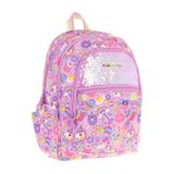 Kaukko Kids Kız Çocuk (Lila - Pullu Sweet Desenli) Dört Gözlü Okul Sırt Çantası - L5215