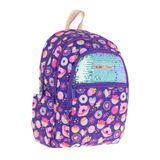 Kaukko Kids Kız Çocuk (Mor - Pullu Şekerleme Desenli) Dört Gözlü Okul Sırt Çantası - L5216