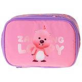 Kaukko Kids Loopy Baskılı Lila - Pembe Kız Çocuk Organizer Kalem Çantası - Kalemlik - L5295