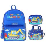 Kaukko Kids Mechanic(Mavi - Sarı Renk) Erkek Çocuk Üçlü Ilkokul Okul Çantası Seti/takımı - SETKK-L5369D