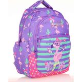 Kaukko Kids Mor Pembe Flamingo Kız Çocuk Okul Sırt Çantası - Mor - Pembe