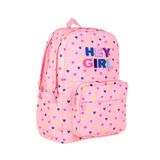 Kaukko Kids Pembe Kalp Hey Girl Kiz Cocuk Ilkokul Ve Ortaokul Okul Sirt Cantasi