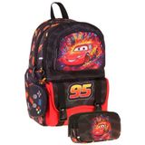 Kaukko Kids Rust Eze Kırmızı - Siyah Erkek Çocuk Ilkokul Sırt Çantası ve Kalem Çantası Seti - SETKK-L5399C